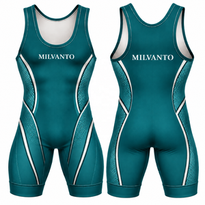 Singlet de Lucha Libre Personalizado Amarillo al por Mayor, Singlet de Gimnasio para Levantamiento de Pesas y Powerlifting, Ropa Deportiva de Compresión de Poliéster y Spandex - Product Image 2