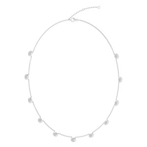 Oval Cut Lab Grown Diamond VS+ Clarity Luxury Station <b>Necklace</b> 3.52 CTW 9K Rose Gold <b>Fine</b> Jewelry 16 Inch - Product Image 5