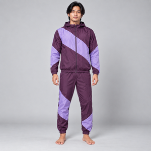 Ensemble de survêtement en nylon pour hommes, personnalisé, léger, pour l'entraînement sportif, deux pièces, vente en gros - Product Image 1