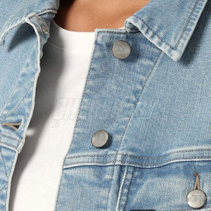Veste en jean pour femme de haute qualité à prix raisonnable, 100% coton, faible MOQ - Product Image 3