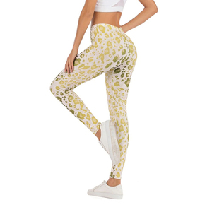 Leggings de sport pour femmes de haute qualité, confortables, longueur genou, taille élastique, motif uni, séchage rapide, yoga - Product Image 2