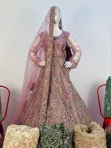 Robe de soirée ethnique pour femmes, style indien, avec dupatta en tissu filet, pour adultes, fournisseur indien - Product Image 3