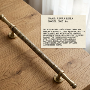 Manija de Puerta de Latón Sólido de Primera Calidad HI SAFE Azura Linea Premium |   Manija de Entrada Moderna de Alta Resistencia con Acabado PVD para Uso en Exteriores, 36 Pulgadas, para Hotel - Product Image 3