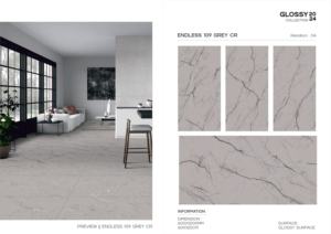 Carreaux de porcelaine décoratifs, brillants, polis et émaillés, fabriqués en format 600x1200 mm pour des revêtements de sol et des murs spacieux dans un style luxueux. - Product Image 5