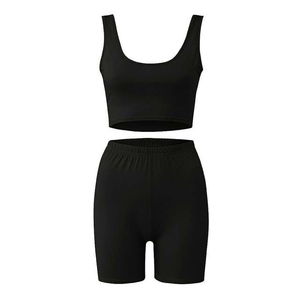 Ensemble soutien-gorge de sport yoga haute performance pour femme, respirant, en Spandex/Nylon, avec logo personnalisable sur le devant, pour fitness et gym - Product Image 4