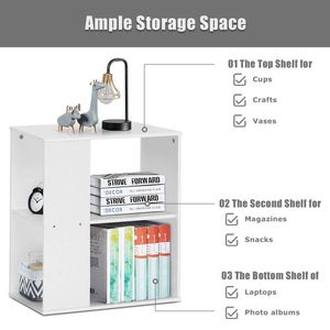 Tavolino a 3 ripiani con contenitore aperto e piedini, armadietto portadocumenti funzionale - Product Image 4