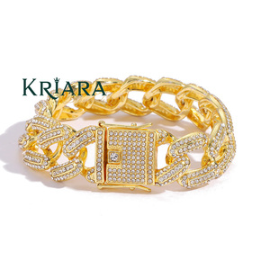 Bracelet à maillons en moissanite, argent 925 plaqué rhodium, coupe brillante ronde, micro-incrustation, bracelets de luxe unisexes - Product Image 2