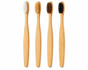 Brosse à dents en bambou, poils doux naturels - Product Image 6