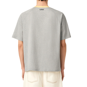 T-shirt en coton brodé avec logo tendance pour homme, style streetwear minimaliste, jersey premium, coupe classique, personnalisable OEM - Product Image 2