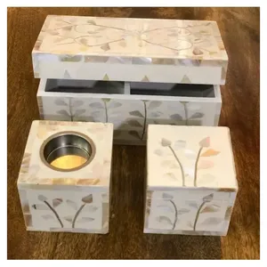 Eid Shopping Mother Pearl Inlay Bakhoor Burner Mabkhara New Collection Acrylic <b>Box</b> for Religious Ceremonies Bone - Product Image 6
