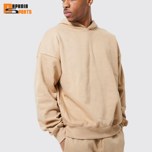 Most Trendy Cut and Sew Winter 2 <b>Pc</b> Tracksuit <b>Sets</b> Thick Hoodie & Matching Jogger Sweatpants Two Piece Cotton Men's Sweatsuit - Product Image 6