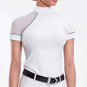 Camisa de equitación de malla con tejido de microfibra antiolor para actividades ecuestres al aire libre en verano. - Product Image 4