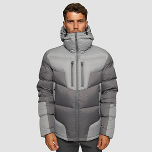 OEM Service Most Trending <b>Men's</b> Waterproof Breathable V-neck 100% Polyester Puffer <b>Jacket</b> <b>Long</b> Sleeve Winter High Quality Sale - Product Image 1