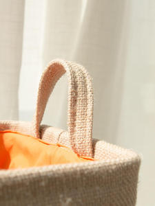 Sac à linge en jute avec logo personnalisé, résistant, réutilisable, pour le rangement des vêtements sales, pour la maison et les voyages - Product Image 3