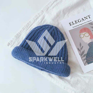 หมวกบีนนี่ถักไหมพรม SPARKWELL INDUSTRY สำหรับทุกเพศ สีพื้น ผ้าริบ อุ่นสบาย ใส่ได้ทุกวันในฤดูหนาว ปรับขนาดได้ ผลิตจากโพลีเอสเตอร์ 100% ขนาดผู้ใหญ่ 56-58 ซม. - Product Image 6