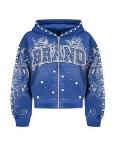 Sudadera con Capucha de Alta Calidad para Hombre, Personalizada con Logotipo en Impresión 3D Puff, Talla Estadounidense, 100% Algodón, Impresión DTG - Product Image 6