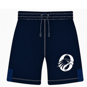 Ensemble short et maillot de rugby bleu marine et blanc, manches courtes, col en V, motif géométrique, uniforme d'équipe personnalisé, respirant, pour entraînement sportif - Product Image 4