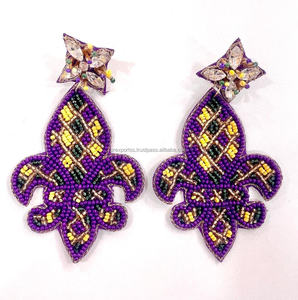 ต่างหูห้อยประดับลูกปัดรูปดอกไม้เพนกวินทำด้วยมือหลากสีแบบโบฮีเมียนเครื่องประดับวันหยุดฤดูหนาวเทศกาลคริสต์มาสที่น่ารัก - Product Image 4