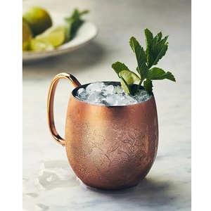 Taza de cobre con asa, diseño vintage, de doble pared, para beber, para comedor - Product Image 1