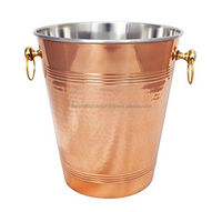 Seau à glace portable classique en laiton plaqué or de haute qualité, personnalisé, martelé, pour refroidisseur de bouteilles de vin et bacs à boissons