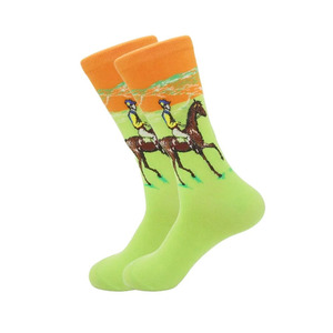 Chaussettes en coton unisexes fantaisie pour hommes, motif pizza au fromage, antibactériennes, vente en gros - Product Image 1
