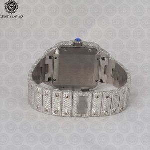 Charm_Jewels Luxury Stainless Steel Square <b>Watch</b> 34mm Analog Quartz Sapphire Crystal <b>Diamond</b> Bezel Unisex - Product Image 2