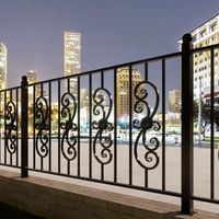 Barandilla de Balcón de Acero Inoxidable y Hierro Forjado de Diseño Moderno, Reja Ornamental para Villa/Hogar, 1 Año de Garantía, TTD para Terraza/Porche
