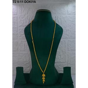 Gold Plated Copper Alloy Geometric Beaded Strand Chain Necklace-Ethnic Trendy Classic Style for Women <b>Wedding</b> Occasions Dokiya - Product Image 2