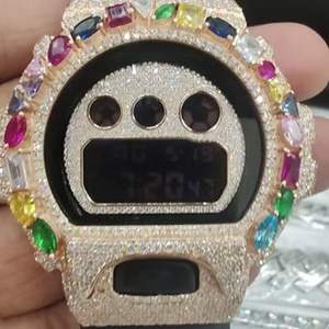 Reloj de Diamantes Incoloros Cultivados en Laboratorio de Alta Calidad, Automático, Mecánico, Estilo Ejecutivo, Oro Blanco, 20 mm, Estilo Hip Hop, con Incrustaciones de Diamantes DEF - Product Image 2