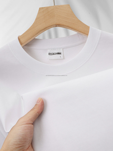 เสื้อยืดผ้าฝ้ายสำหรับผู้ชายเสื้อยืดผ้าโพลีเอสเตอร์พิมพ์ลายสีเรียบออกแบบได้ตามต้องการ - Product Image 3