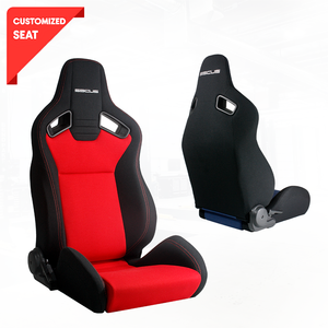 Siège de jeu en tissu Speedster durable, chaise de course pour ordinateur robuste et inclinable, ergonomique, dossier haut, accoudoirs réglables - Product Image 1