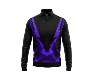 Custom Sublimation Quarter Zip <b>Jacket</b> for <b>Men</b> & Women Youth Sportswear Quick Dry Team <b>Pullover</b> - Product Image 2