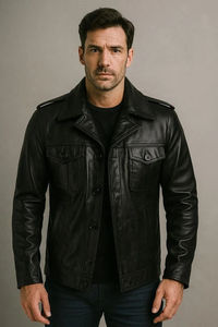 2026 Custom Stylish High Quality Men's Motorcycle Leather Jacket for Winter New Zipper Style with Front Logo Jacket For Unisex - Product Image 5