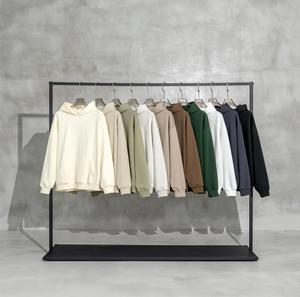 Men's Polyester/Cotton Hooded <b>Sweatshirt</b> Solid Color Oversized Fit Casual Knitted Hoodie Winter Eco-Friendly Windproof 350g - Product Image 4