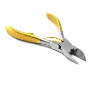 Coupe-ongles professionnels pour ongles incarnés et épais, 10 cm, en acier inoxydable robuste, couleur demi-or, pour soins des pieds - Product Image 3