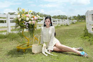 Conjunto Coshe Natis, blusa de manga larga bordada y falda acampanada, estilo femenino elegante para el trabajo, Picnic, ropa informal diaria para mujer - Product Image 5