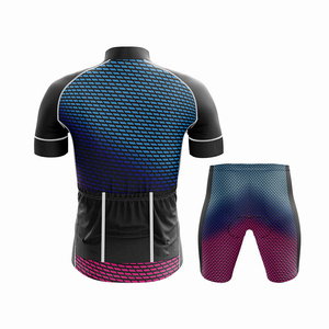 Vêtements de sport cycliste en promotion, uniforme à col montant, fermeture éclair intégrale, manches courtes, combinaison de cyclisme sur route avec design et taille personnalisés - Product Image 2