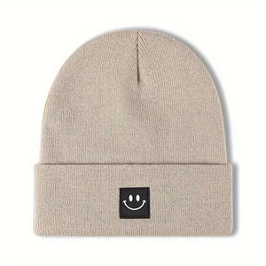 100% Acrylic Custom Logo Wholesale Cute Face High Quality Beanies Stretch Knitted <b>Hat</b> <b>Winter</b> Multi Color Knit Beanie <b>Hats</b> - Product Image 2