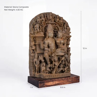 Sculpture Ravananugraha |   Réplique de musée finie à la main de l'art du temple de Ravana, représentant la bénédiction de Shiva du 11ème siècle