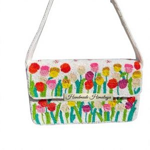<b>Green</b> Beaded Crossbody <b>Bag</b> Women Seed Bead Avocado Pattern Embroidered Shoulder Handbag Elegant Clutch <b>Evening</b> Party Purse - Product Image 3