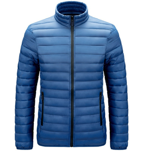 Men's Puffer Jacket with Adjustable <b>Elastic</b> Waist <b>Belt</b> Thick Hooded Quilted Winter Bubble Coat Wholesale Custom Clothing Factory - Product Image 5
