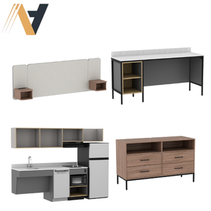 Ensemble de meubles de chambre à coucher de luxe StudioRes Marriott Hotel, lit Queen California King, bois, métal, moderne, sur mesure, OEM ODM, usine au Vietnam - Product Image 4