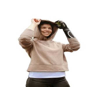 Logo personnalisable brodé surdimensionné sweats à capuche en polaire lourde pour les femmes nouveau Style décontracté hiver Stock vente - Product Image 1