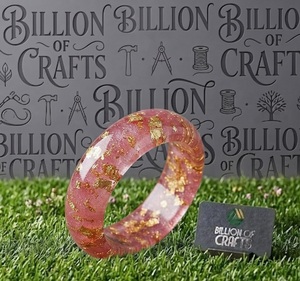 Bracelets larges ronds en résine faits à la main, bijoux de créateur tendance pour femmes, pour fêtes et mariages - Product Image 2