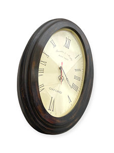 Horloge murale en bois de style Art déco antique, silencieuse, fonctionnant à piles, décoration vintage pour la maison, horloge décorative pour le bureau - Product Image 3