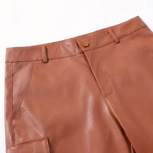 Stylish <b>Men</b> <b>Leather</b> <b>Shorts</b> Elegant Design Durable Soft <b>Leather</b> Comfortable Fit Perfect For Streetwear And Daily Use - Product Image 3