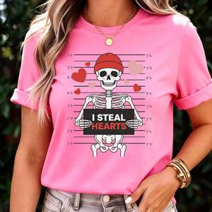 T-shirt de la Saint-Valentin avec motif squelette, t-shirt drôle de la Saint-Valentin, cadeau de la Saint-Valentin - Product Image 4