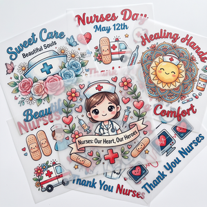 Wholesale Custom for Screen Transfers Ready to Press Eco-Friendly <b>Matte</b> Cartoon Soft Touch Heat Press Film Stickers for Garments - Product Image 1