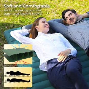 Matelas pneumatique double avec pompe électrique intégrée, lit pneumatique auto-gonflant imperméable - Product Image 5