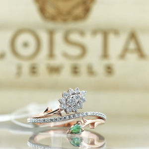 Bague en pierres précieuses colorées de haute qualité pour femmes, Europe et États-Unis, nouvelles ventes, bijoux de mode légers et luxueux, toutes occasions, en or - Product Image 1